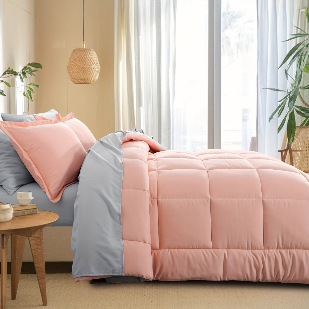 7 Piece Comforter Set Luxury Soft Fluffy Bedding All Season Bed in a Bag with Comforter Fitted Sheet Flat Sheet Pillowcases Hypoallergenic Breathable Easy Care Queen King Twin XL Full