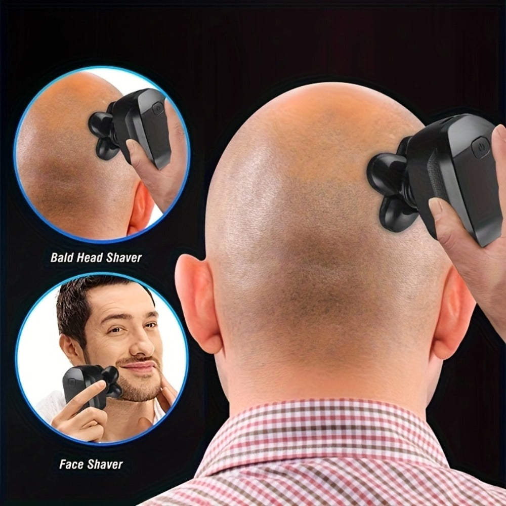 Electric Shaver for Men, Rechargeable Electric Razor with Smart Floating Heads, Three-Blade Wet Dry Shaver, LED Battery Display, 1-Hour Fast Charge, Fully Washable Beard Trimmer & Grooming Kit