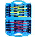 Magnetic Nut Driver Set 18-Piece ¨C Impact-Ready Extra Long Hex Shank, SAE & Metric CR-V Steel Screwdriver Bit Kit for Power Drills, Home Repair & Professional Use