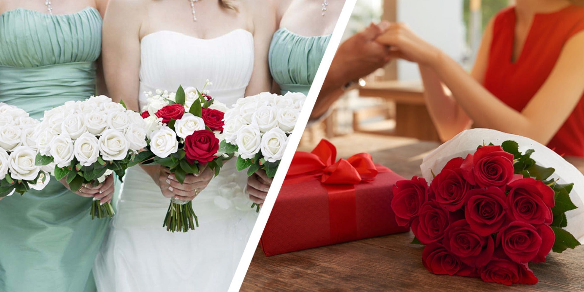 Artificial Roses Bulk with Long Stems ¨C Real Touch Velvet Fake Flowers for Wedding Bouquet, Bridal Centerpiece, Valentine's Day, Mother's Day, Home Decor (50/100pcs, Multi Colors)