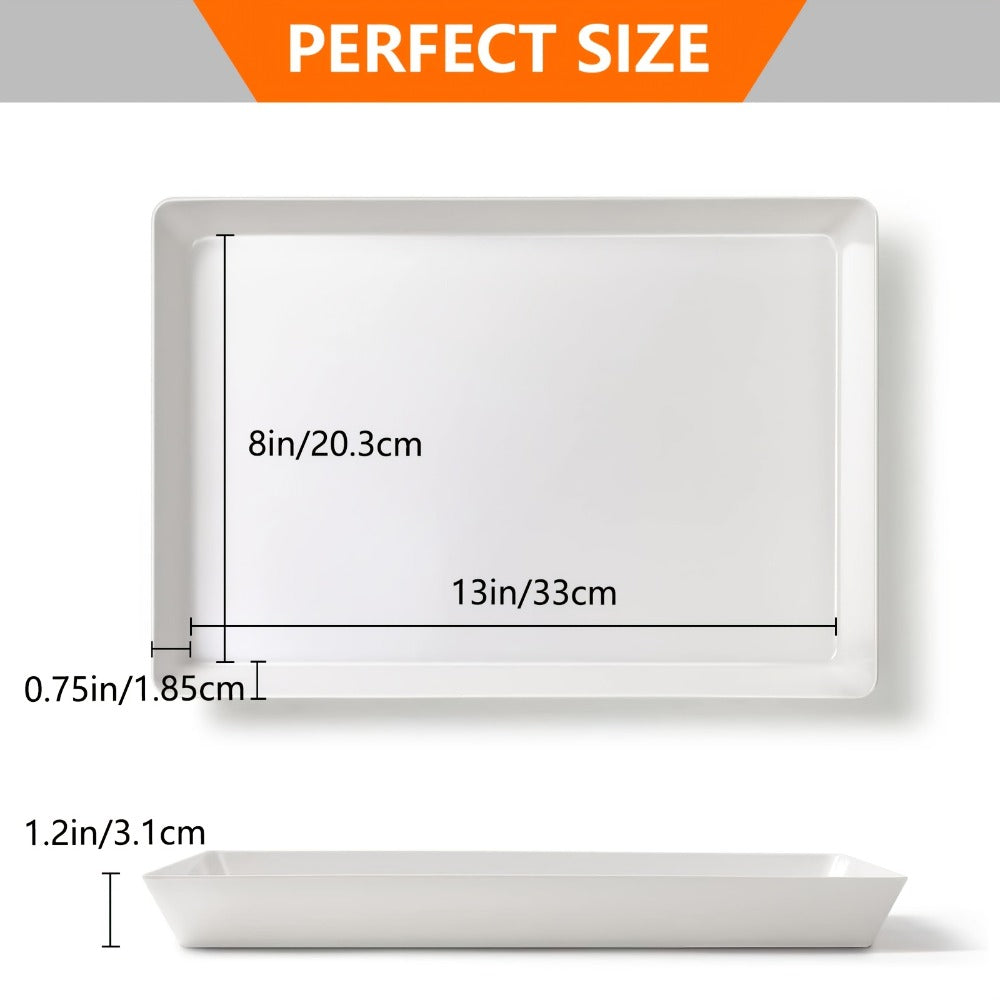 Serving Tray Set of 4 ¨C Reusable Plastic Platters for Fruit, Cookies, Dessert & Snacks | Kitchen Party Organizer