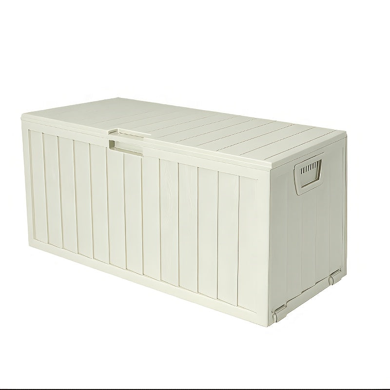 Waterproof Deck Box Outdoor Storage Cabinet 35/75 Gallon ¨C Enhanced Version with Handles & Wheels | Large Patio Storage Box for Pool Accessories, Garden Tools & Outdoor Gear | Easy Assembly Lockable