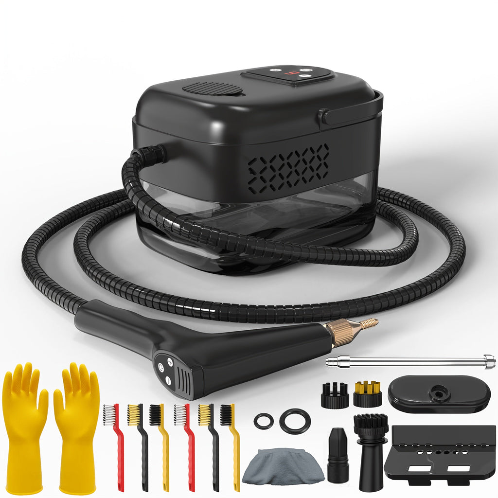 Handheld Steam Cleaner High Pressure High Temperature LCD Multi-Speed for Kitchen Grease Sofa Tile Grout Carpet Home Cleaning