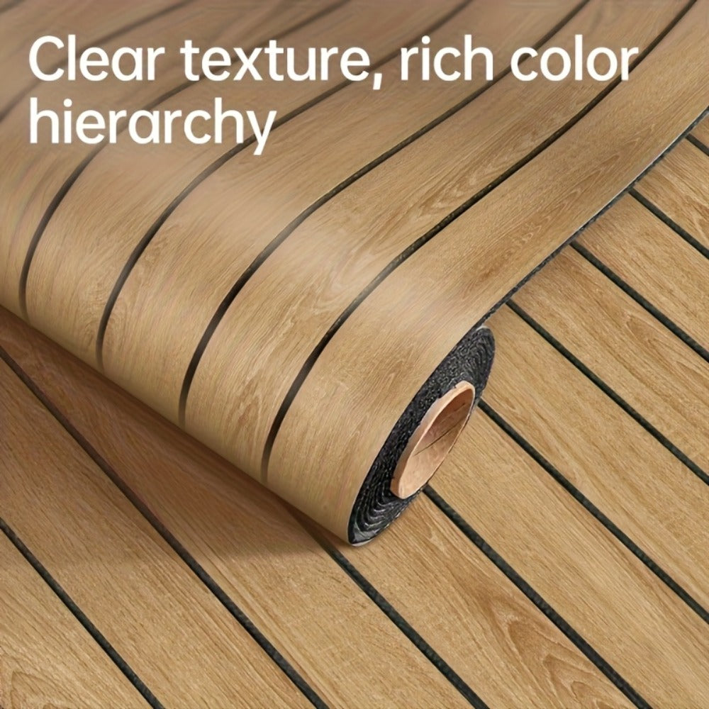 3D Wood Grain Wall Panels Self-Adhesive Peel and Stick Soundproof Grid Board Thick Matte Finish Wallpaper for Walls Ceilings Curved Surfaces Home Decor Easy Install