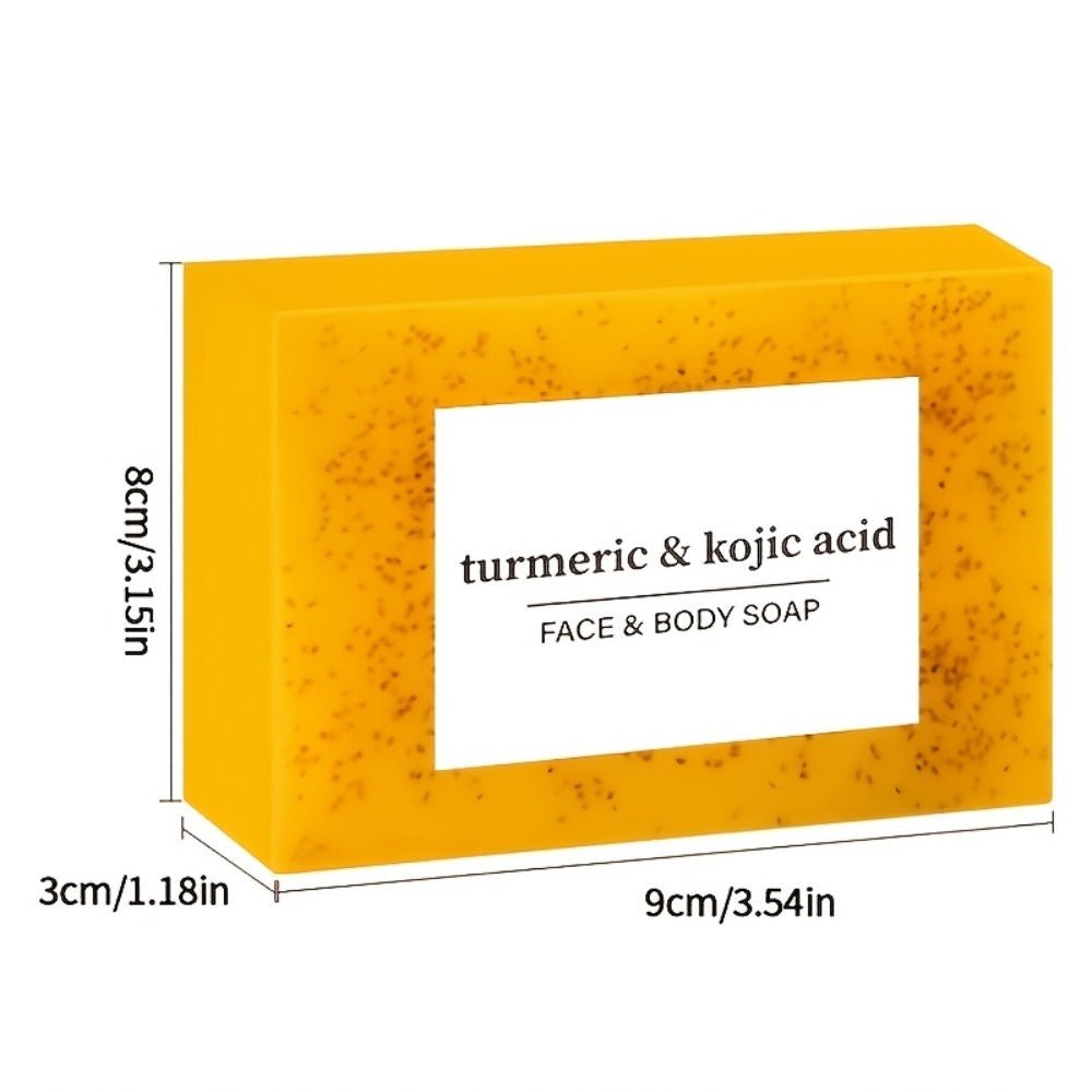 Turmeric Soap Handmade Bar ¨C Lemon, Quercetin & Vitamin E Natural Soap with Olive Oil, Deep Cleansing & Moisturizing, Brightening Body & Face Wash Soap, Turmeric Shampoo Bar for All Skin Types