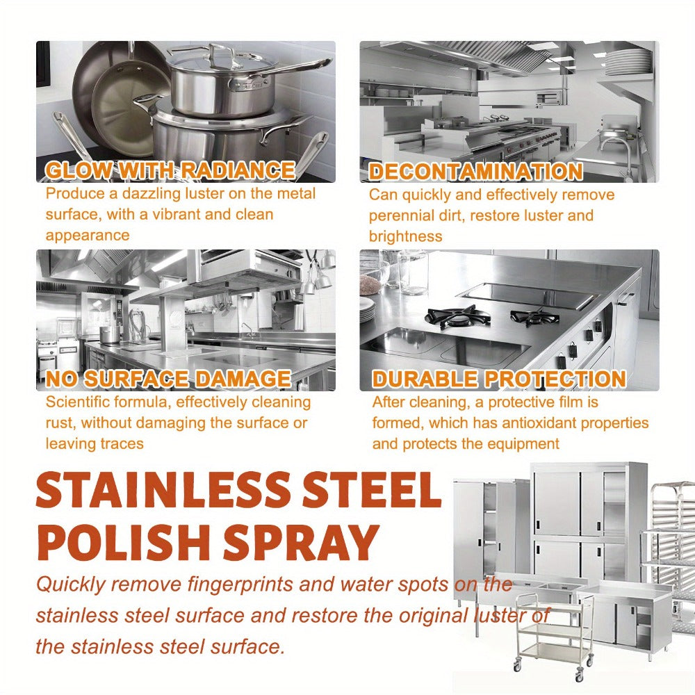 Stainless Steel Cleaner & Pot Bottom Cleaner Paste ¨C Removes Black Grime, Rust & Grease from Pots, Pans & Kitchen Surfaces, Long-Lasting Shine in One Step