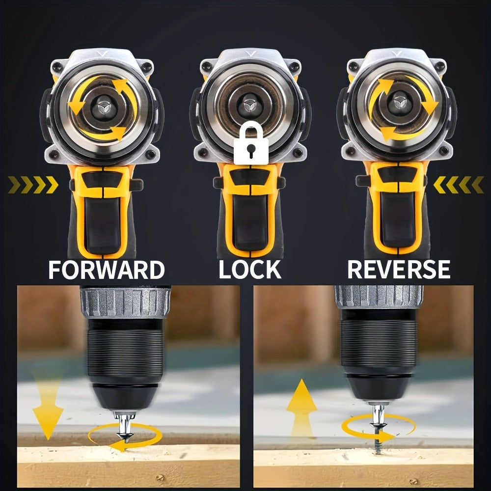Cordless Power Tool Combo Kit for Dewalt 20V Battery - Impact Wrench 1500Nm, Brushless Drill & Screwdriver Set for Home Repair & Construction