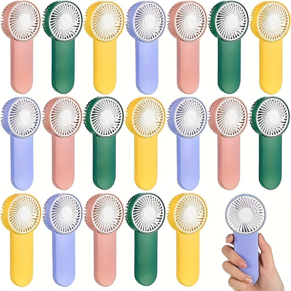 Mini Handheld Personal Fan 20 Pack Battery Operated Portable Small Fan for Travel Camping Indoor Outdoor, Lightweight Compact Fan for Men Women Kids