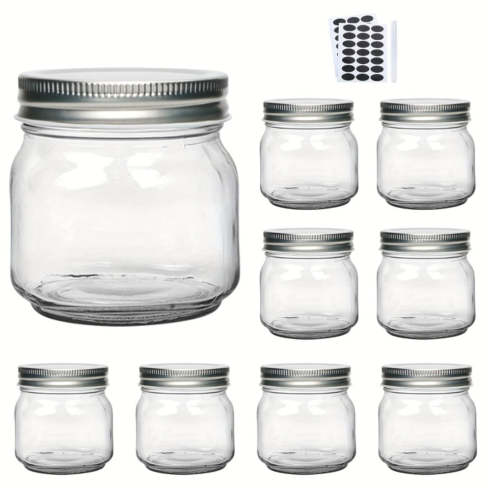 Mason Jars 8oz Glass Jars with Lids ¨C 9/18/27/36 Pack Regular Mouth Canning Jars for Storage, Spices, Jelly, Jam, Honey & Caviar | Dishwasher Safe Spiral Lid Kitchen Storage Containers Set
