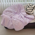 Cooling Blanket for Summer ¨C Breathable Lightweight Throw with Soundwave Embossed Striped Design, 100% Polyester Machine Washable Blanket & Shawl for Bed, Sofa & Travel (Multiple Colors & Sizes)