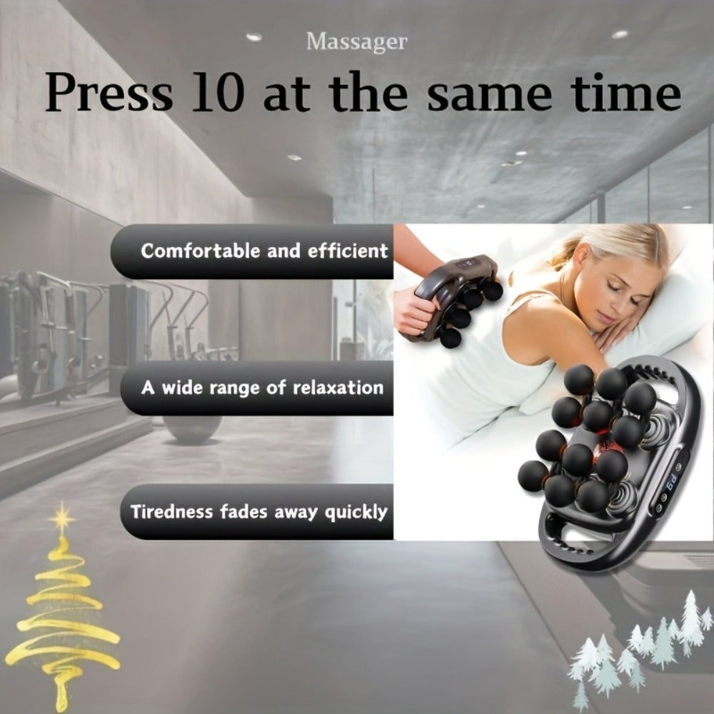 Massage Gun for Deep Tissue Relief ¨C Cordless Percussion Massager with 9 Speeds & 9 Modes, Multiple Heads for Back, Neck, Shoulders, Legs & Feet | Gift for Dad & Mom