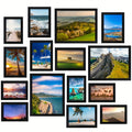 Picture Frames Collage Wall Decor 15pcs - Photo Gallery Frame Set Multi Size 8x10 5x7 4x6 for Wall Mounting & Tabletop Display, Family Photo Board, Black Frames for Home, School & Holiday Decor