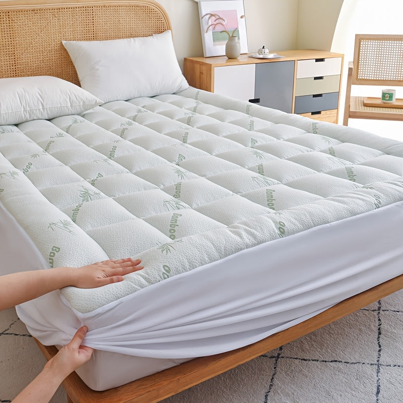 Cooling Mattress Topper Plush Pillow Top Down Alternative Overfilled 8-21 Inch Deep Pocket Machine Washable Twin Twin XL Full Queen King California King