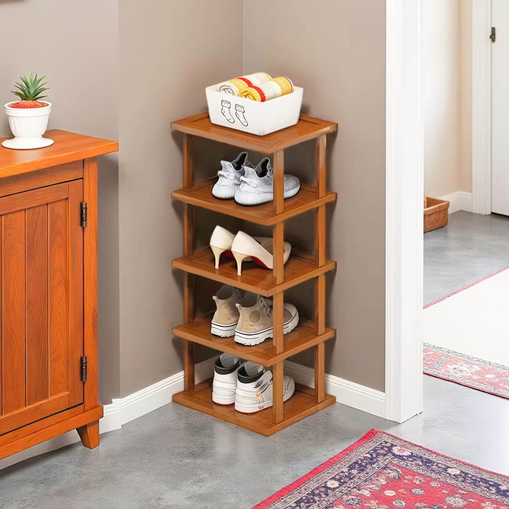 Bamboo Shoe Rack 6 or 9 Tier ¨C Space-Saving Wood Grain Shoe Organizer, Easy Assembly Freestanding Shoe Shelf for Entryway, Living Room, Bedroom & Dorm