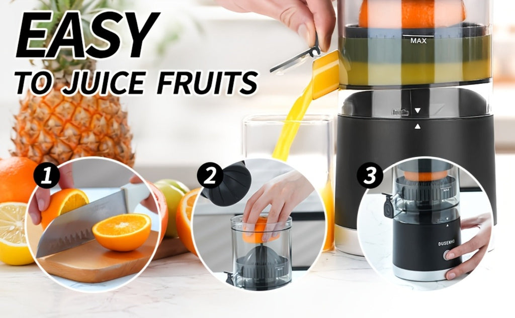 Electric Citrus Juicer Rechargeable USB-C ¨C Portable Electric Orange Juicer Machine with 45W Motor, BPA-Free, Quiet Operation, Cleaning Brush Included, for Orange Lemon Lime
