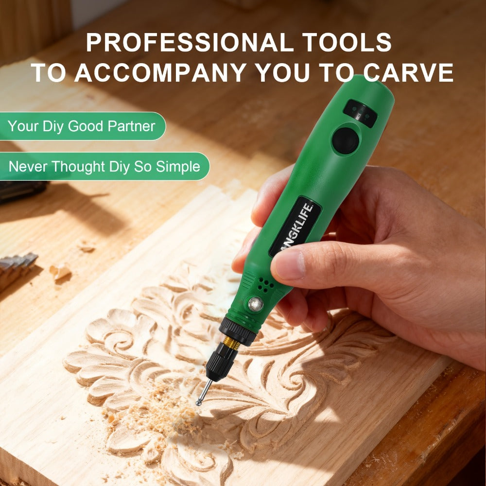 Cordless Rotary Tool Kit 102pcs ¨C Rechargeable Engraving Pen with Adjustable Speed for Wood Carving, Sanding, Polishing & Etching, Portable Mini Electric Grinder