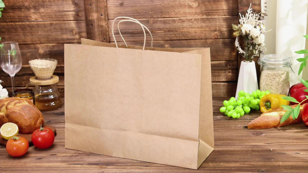 Shopping Bags with Handles 49pcs | 16x6x12 Inch Large Retail Gift Bags Bulk | Clothing Boutique Bags for Birthday, Wedding, Mother's Day, Teacher's Day, Anniversary, Craft Exhibition | White, Brown, Black