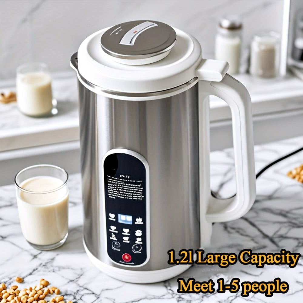 Soy Milk Maker Machine 40oz ¨C 800W Stainless Steel Nut Milk, Soup & Juice Blender with 24-Hour Timer, Auto-Clean & Touch Control