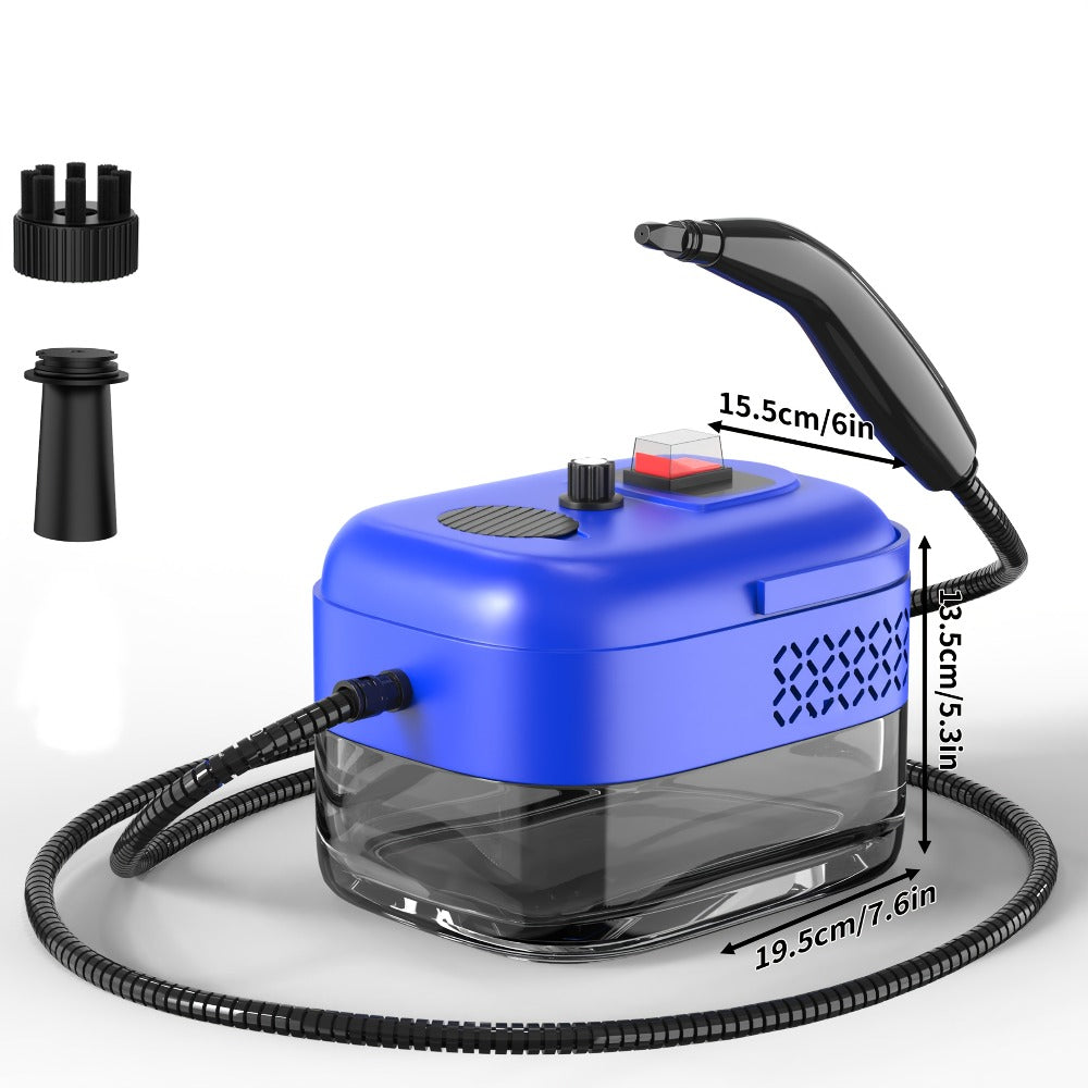 Carpet Steam Cleaner Handheld with LCD Display 1200ml Tank Gear Switch High Temperature for Kitchen Sofa Floor Tile Grout Home