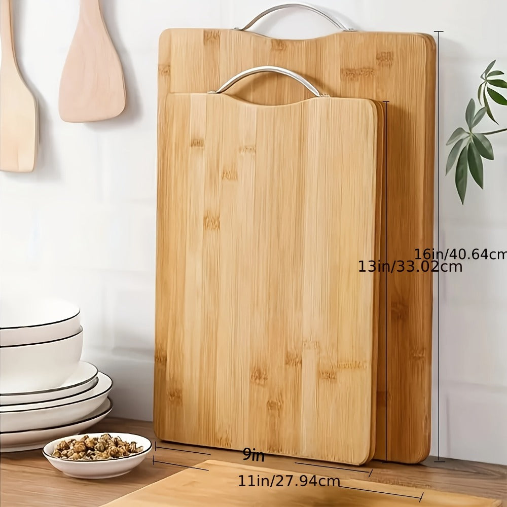 Double-Sided Bamboo Cutting Board ¨C Sturdy Reversible Chopping Board for Kitchen Food Prep ¨C Eco-Friendly Bamboo Board for Fruit, Vegetables & Meat ¨C Multiple Sizes: 8.66x12.6¡±, 10.24x14.17¡±, 11.02x15.75¡±
