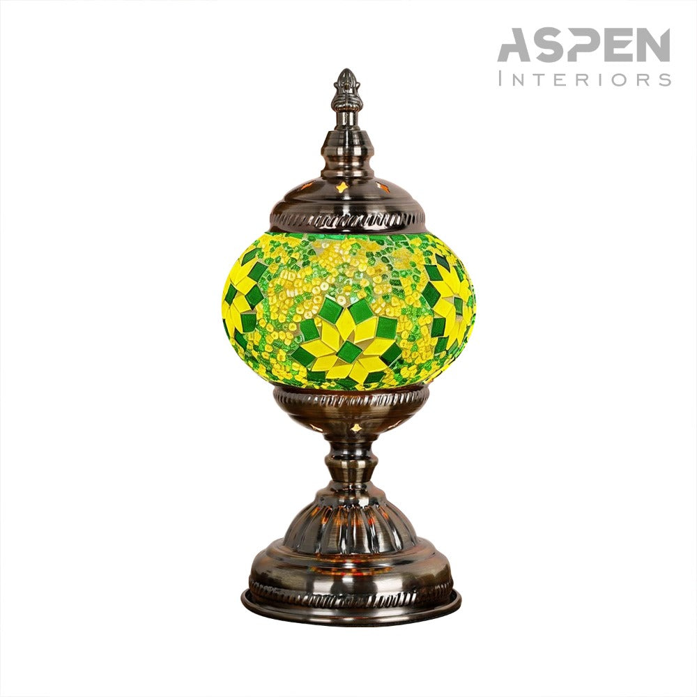 DIY Mosaic Lamp Kit Handmade Glass Table Lamp, Colorful Stained Glass Bedside Night Light with Antique Bronze Base, Decorative Desktop Lamp for Living Room, Bedroom & Home Decor (Multiple Colors)