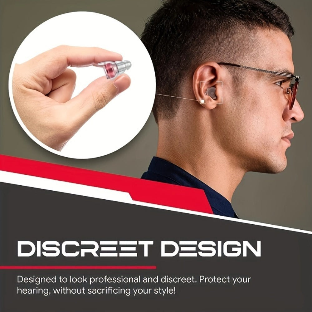 High Fidelity Concert Earplugs for Musicians - 24dB Noise Reduction, Reusable Silicone Ear Protection Plugs with Advanced Filter Technology for Concerts, Festivals, Work & Industrial Use, Black