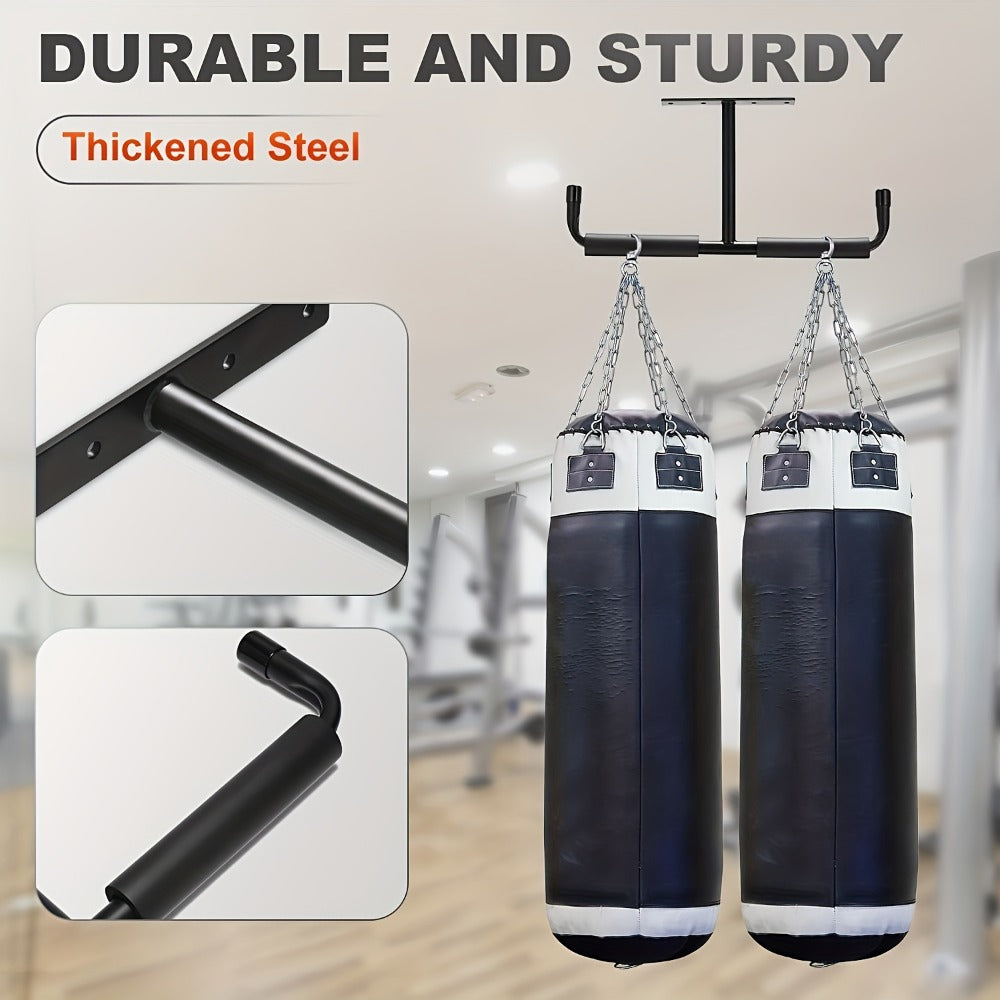 Heavy-Duty Ceiling Garage Storage Hook Rack ¨C Overhead Ladder Hanger with Anti-Slip Foam, Space-Saving Ceiling Mount for Ladders, Hoses & Tools, 2/4pcs