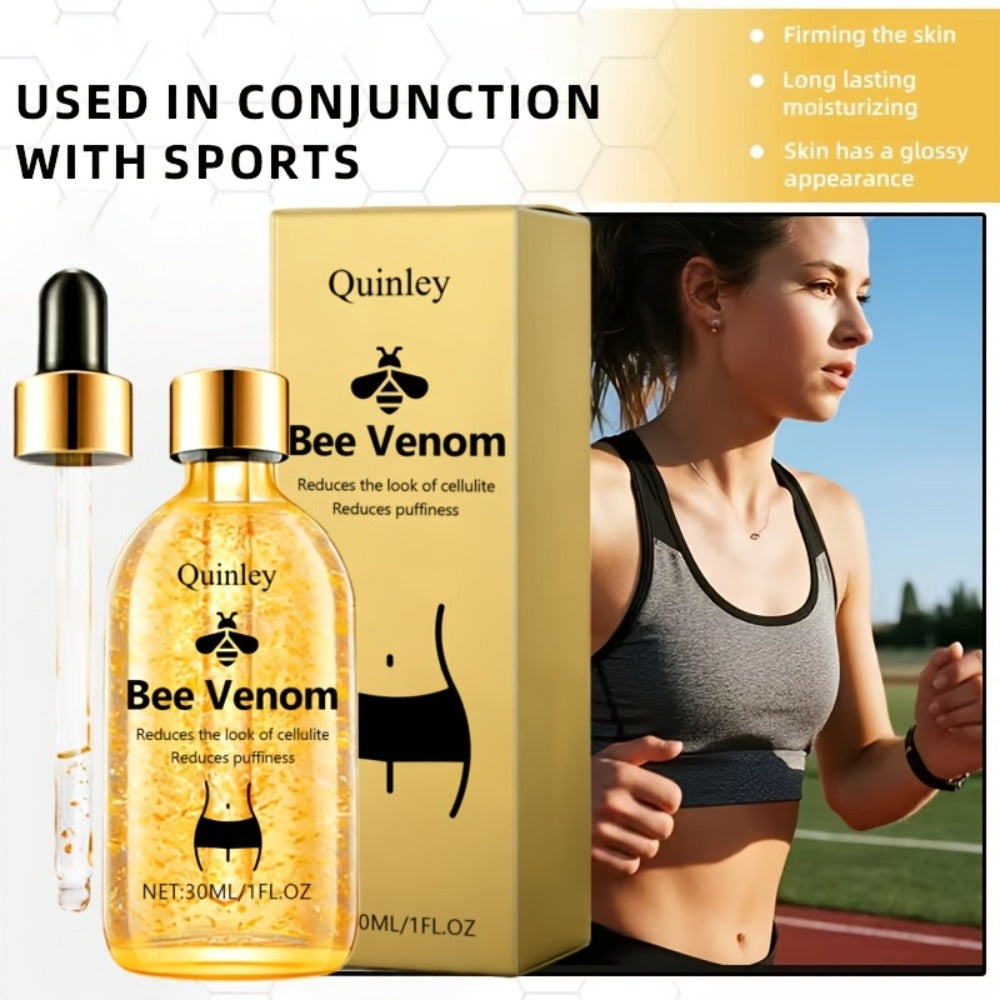 Bee Venom Body Firming Oil 30ml Tightening Massage Oil with Honey Rosemary Extract for Waist Arms Legs Belly Moisturizing Nourishing Hypoallergenic Body Contouring Hot Oil