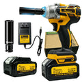 Cordless Brushless Impact Wrench Set 21V, 1/2'' High Torque Impact Gun with 4000mAh Rechargeable Battery, Fast Charger, Variable Speed Control, Complete Accessories for Car, Motorcycle & Home Repair