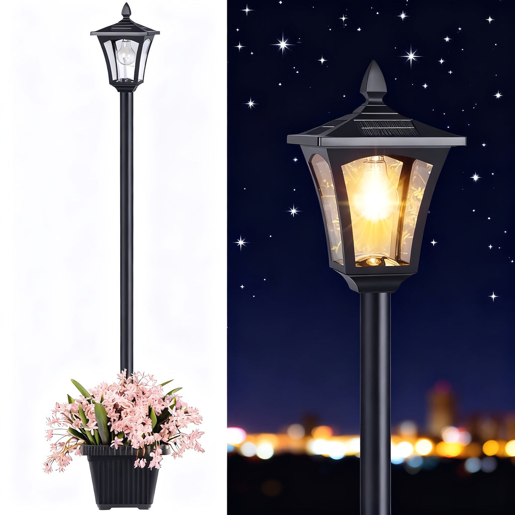 Solar Post Light Outdoor Garden Pathway Lamp IP44 Waterproof 60LM Warm White LED ¨C Solar Powered Landscape Stake Light for Yard Driveway Patio Walkway Christmas Holiday Decoration