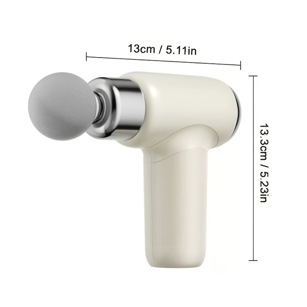 Massage Gun USB Rechargeable Handheld Percussion Massager | 9 Interchangeable Heads Deep Tissue Electric Body Massager | Cordless Muscle Recovery Tool for Men Women Athletes Gym Home Office Travel