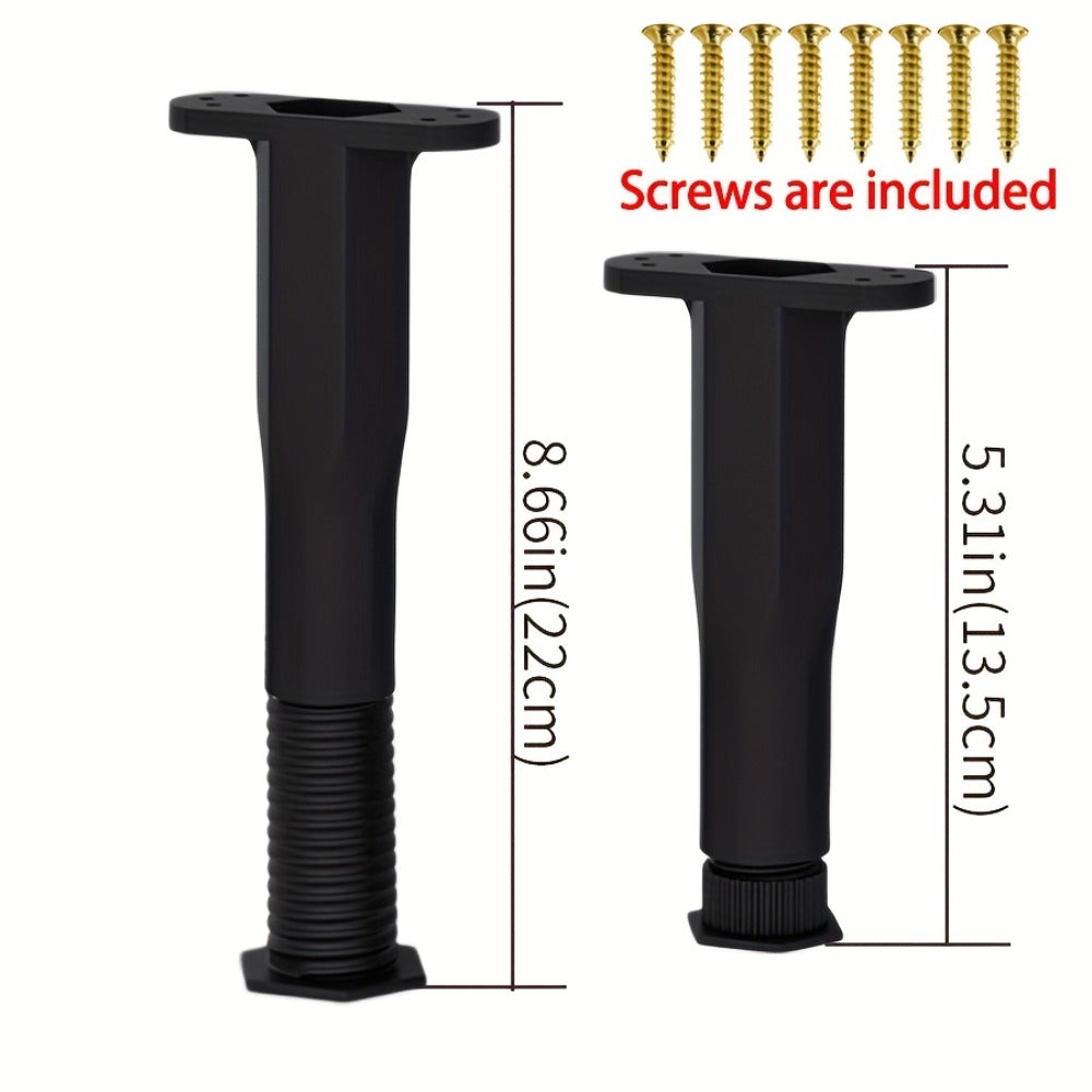 Adjustable Furniture Legs Heavy Duty Bed Frame Support 4-Pack ¨C Durable Plastic Feet Pads with Enhanced Grip Base for Bed Sofa Dresser, Height 5.31¡±-11.02¡±