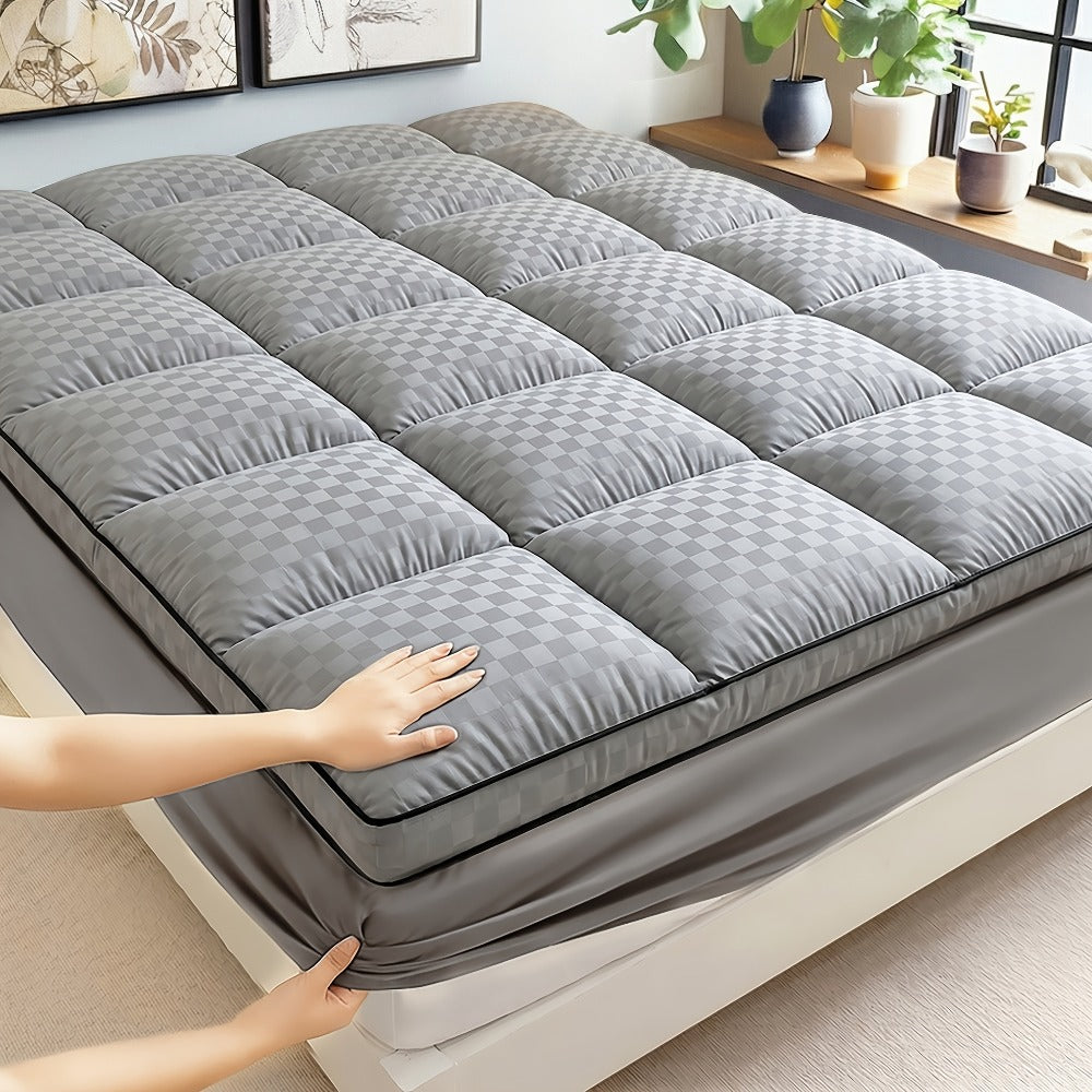 Quilted Mattress Pad Soft Mattress Protector | Machine Washable 500GSM 100% Polyester Deep Pocket 8-12 Inch Fitted Bed Cover Twin Full Queen King California King 4 Colors