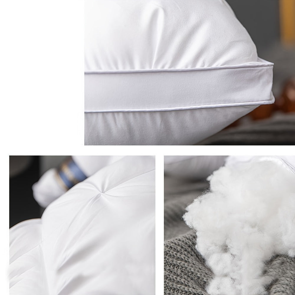 Neck Pillow 2 Pack - Ergonomic Cervical Support Pillow with Removable Washable Cover, Adjustable Loft, Zipper Closure, Quilted Woven Fabric, Comfortable Sleeping Pillow for Side Back Stomach Sleepers
