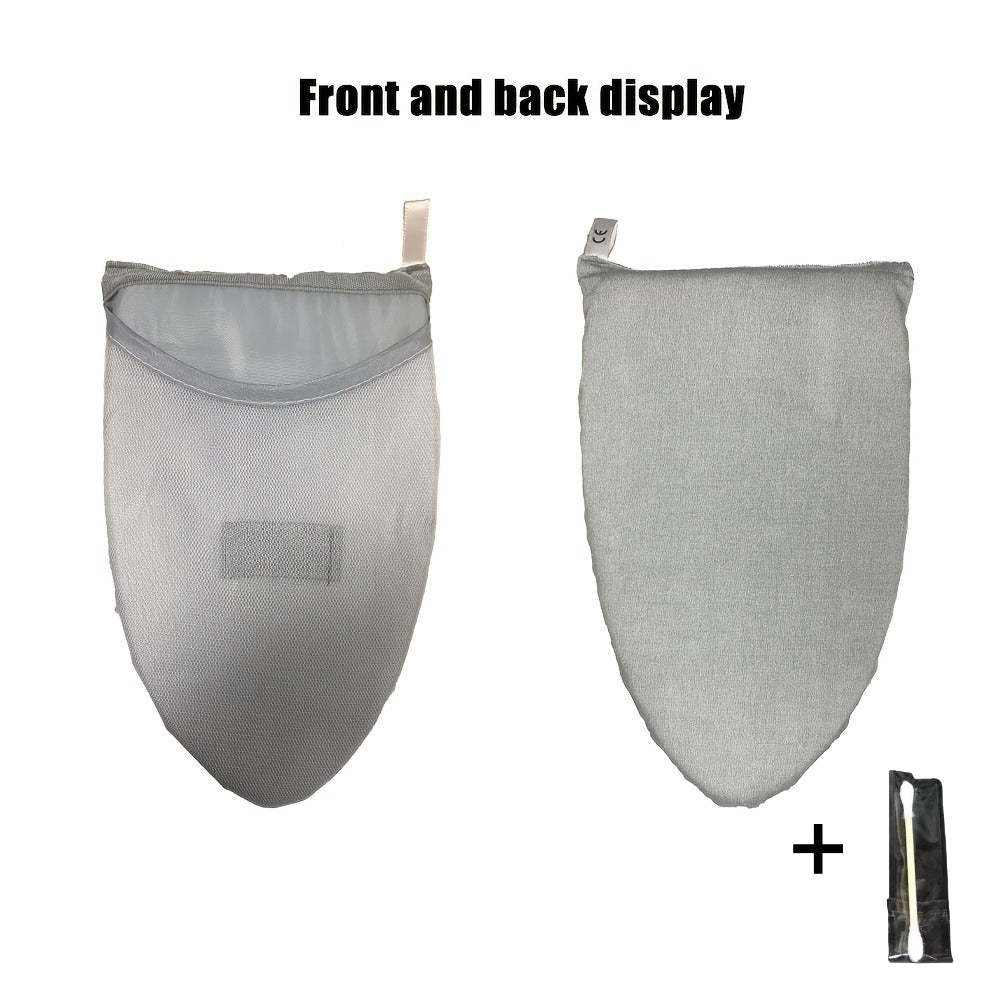 Portable Foldable Ironing Board with Hanging Plate Ironing Gloves Cleaning Rod Sturdy Frame Non-Slip Surface Space-Saving for Travel Apartments Dorms Laundry Rooms Grey