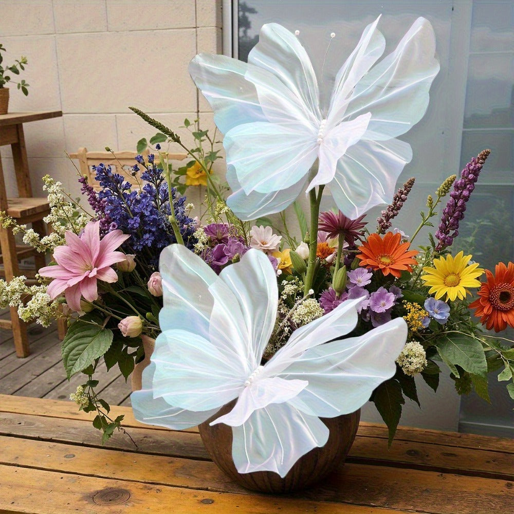 3D Butterfly Wall Decor Large 50cm Artificial Butterfly Decorations for Wedding Birthday Baby Shower Party Home Wall Decor 3 Pieces