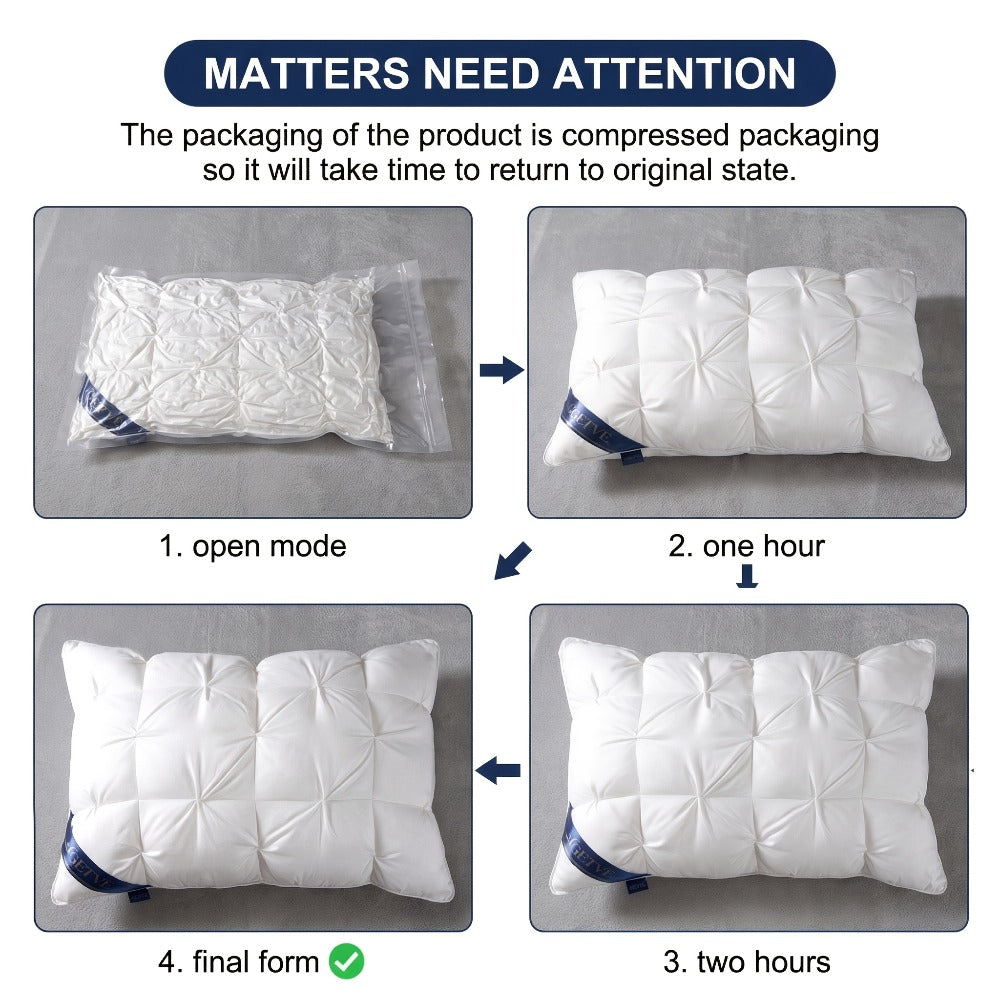 Pillows 2 Pack Queen King Size ¨C Luxury Hotel Quality Deep Sleep Neck Support Pillow High Fluffiness Soft Breathable Fabric All Season Bed Pillow Set