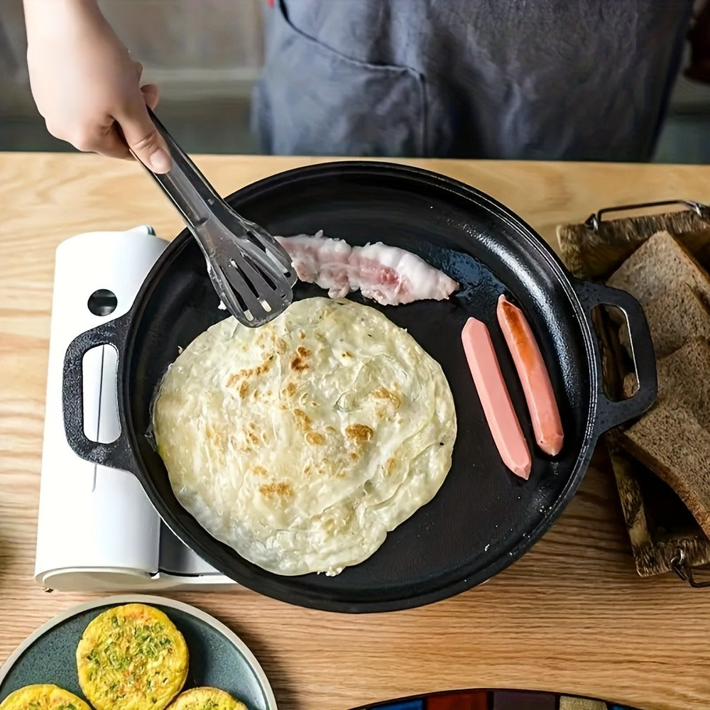 Cast Iron Frying Pan Non-Stick 11 Inch 28cm ¨C Rust-Proof Anti-Deformation Even Heating | Oven & Induction Safe Skillet for Pizza Barbecue & Camping | Durable Cast Iron Pan Single or 2-Pack