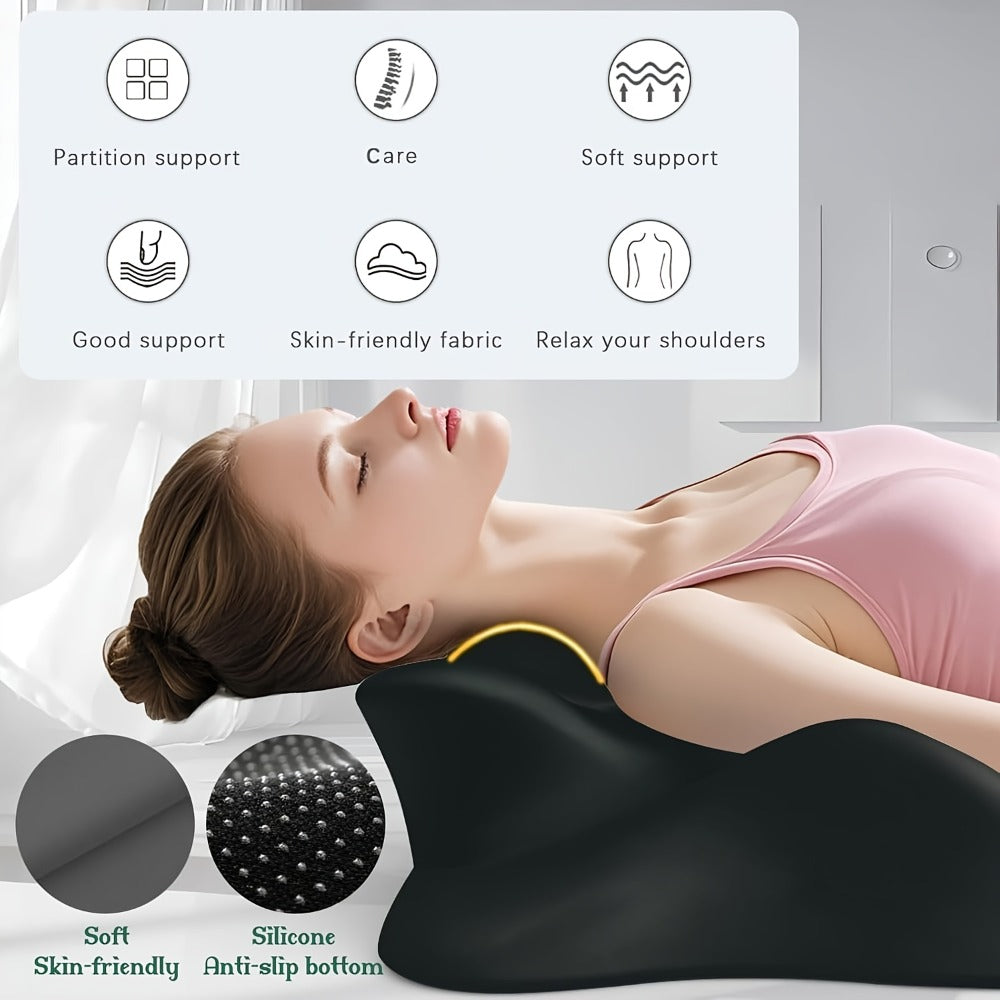 Wedge Pillow for Stomach Sleepers - Ergonomic Memory Foam Support for Cervical, Lumbar & Leg Elevation, Breathable Washable Cover, Multi-Use for Sleep, Reading & Office, 3 Colors