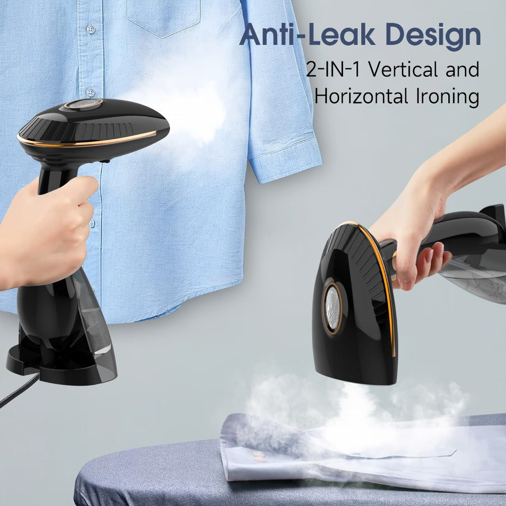 Handheld Garment Steamer 1500W Portable Fabric Steamer Quick Heat Continuous Steam for Removing Wrinkles Creases from Clothes Curtains Upholstery Travel Home Use