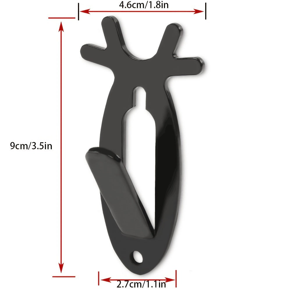 Deer Head Wall Hooks Set of 5 | Rustic Antler Wall Mount Coat Hook | Heavy Duty Steel | Entryway Bedroom Bathroom Balcony Home Decor