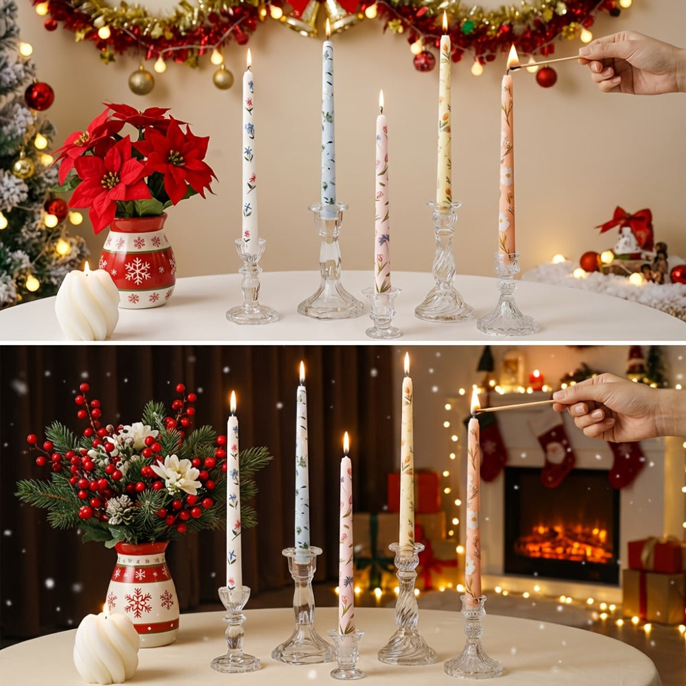 Taper Candles Scented 9.84in - Christmas Dinner Table Decor, Wedding Candlelight Decoration, Long Slim Candles for Home & Holiday, 2 or 4 Pack
