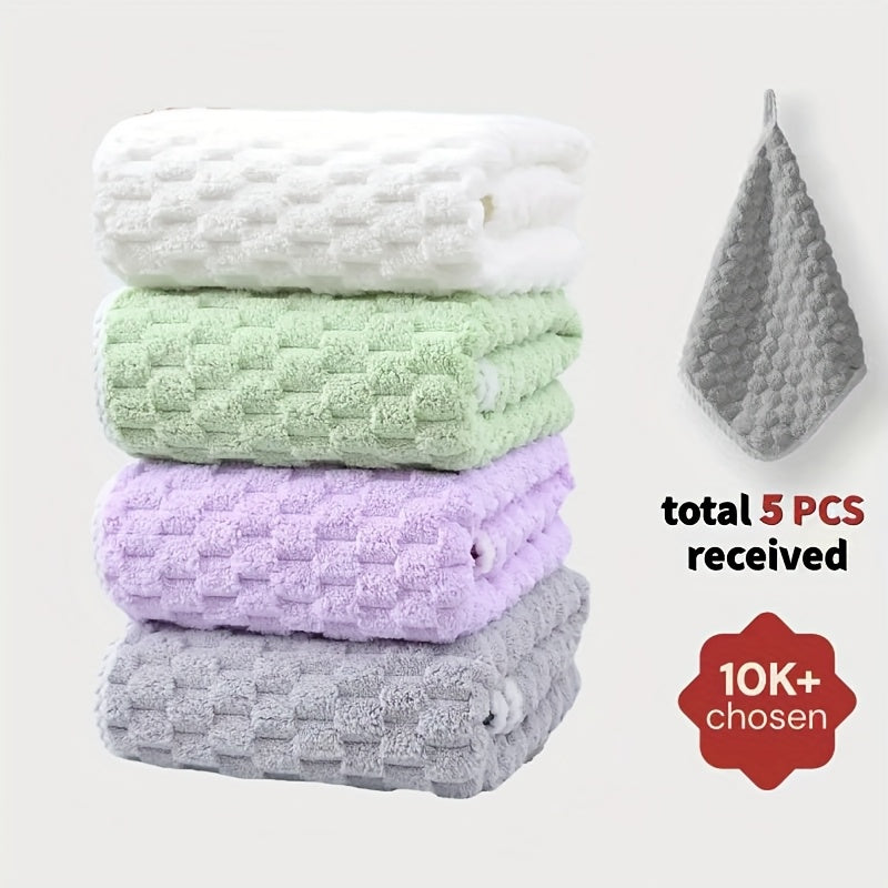 Waffle Weave Bath Towels Set 4 Pack or 8 Pack - Ultra Soft Super Absorbent Quick Dry Microfiber Moire Textured Towels | Spa Gym Travel Daily Use | Multi-Color Sets Gray Pink Blue Beige Gift Set