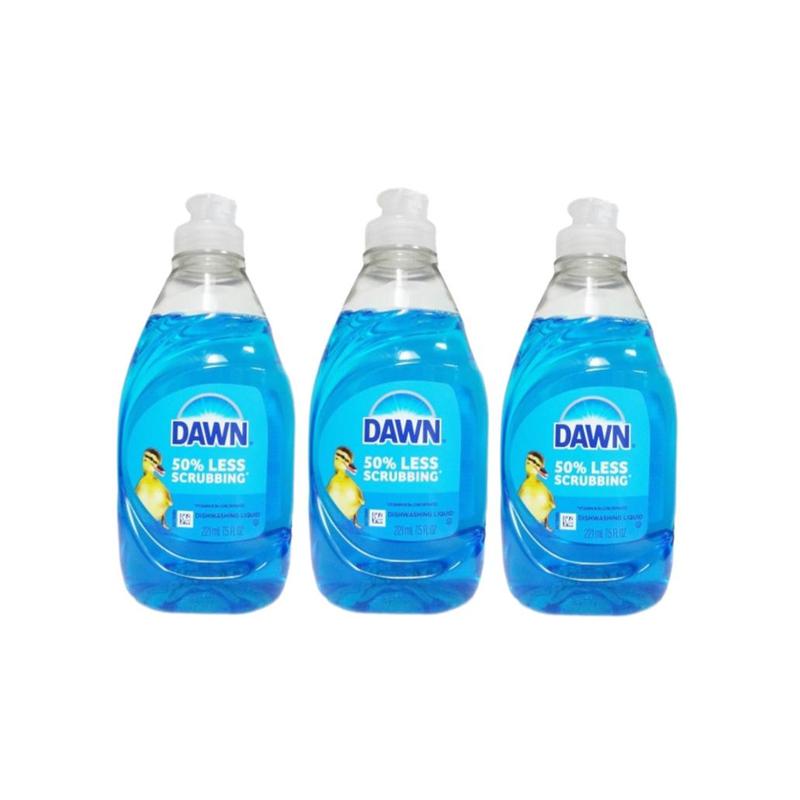 Dawn Ultra Dish Soap Original Scent 7.5 oz - Pack of 3, Grease-Cutting Dishwashing Liquid with 3x Cleaning Power, Leaves Dishes Squeaky Clean, Value Multi-Pack for Home Kitchen