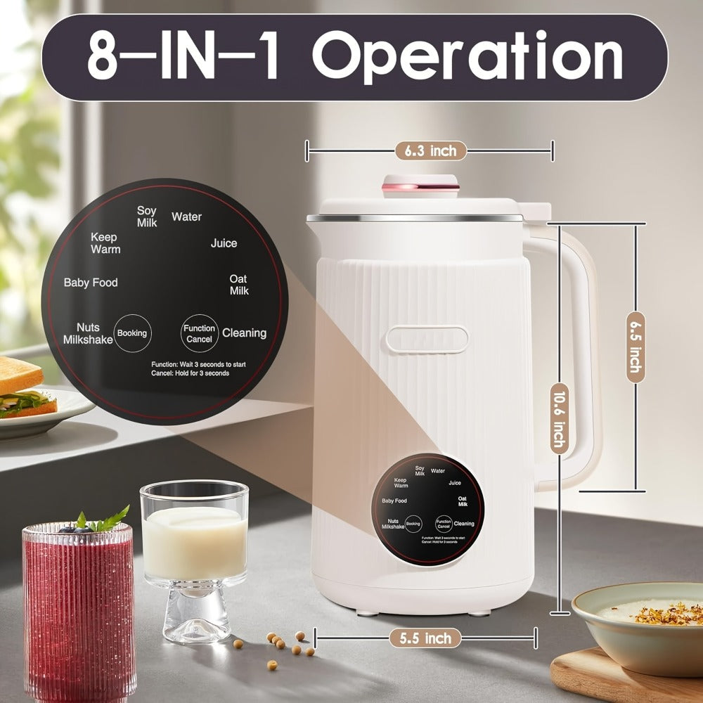 Nut Milk Maker Machine 27oz - Automatic Plant-Based Milk Blender One-Touch for Homemade Almond Oat Soy Coconut Milk - Self-Cleaning High Capacity Countertop Blender Vegan Dairy-Free Milk Maker