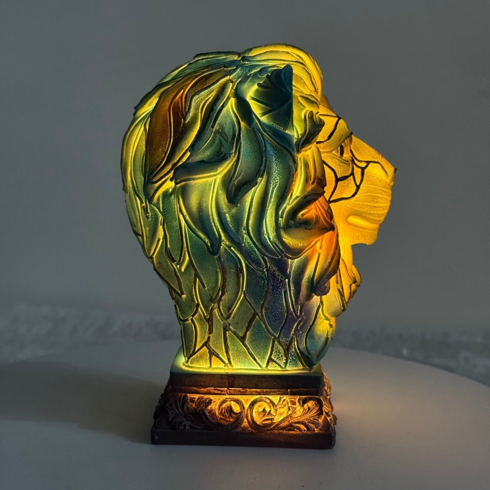 3D Resin Animal Night Light ¨C Bohemian Vintage Dragon, Owl & Sea Turtle Stained Desk Lamp for Bedroom, Home Decor, Birthday & Christmas Gift (Dragon / Owl / Sea Turtle)