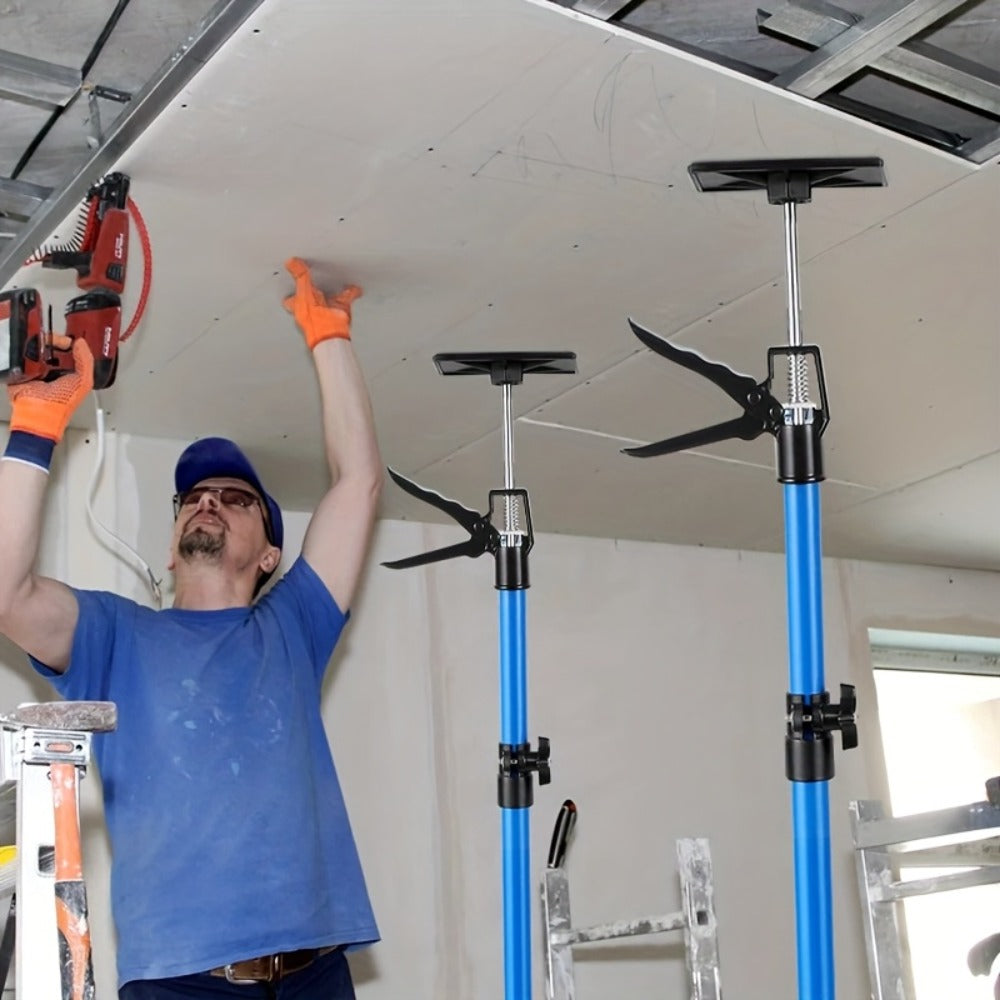 Adjustable Steel Support Rods for Drywall & Cabinet Installation, Extendable Construction Support Poles 19.7¡±-45.3¡± / 45¡±-114¡±, Manual Lifting Tool Height Adjuster for Home Renovation, 2PCS & 4PCS Sets