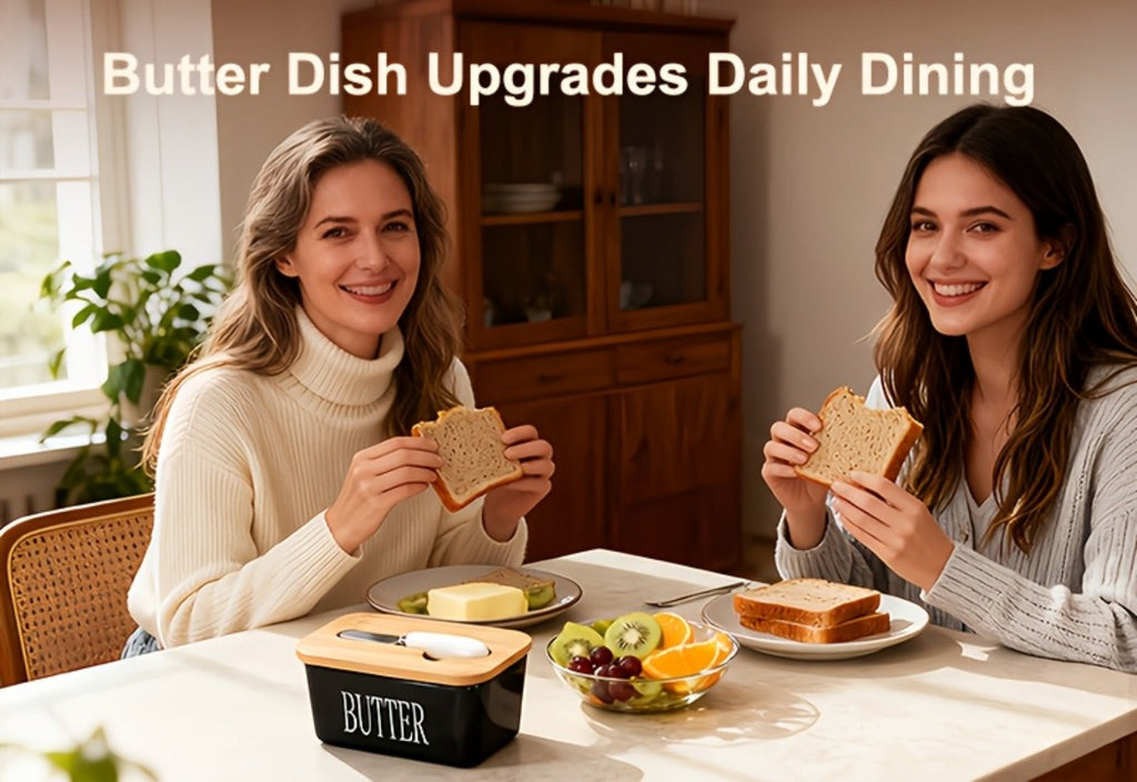 Ceramic Butter Dish with Lid and Knife ¨C Large Countertop Butter Keeper, Airtight Seal, Easy-Clean Design, Multiple Colors ¨C Kitchen Gift for Butter Lovers