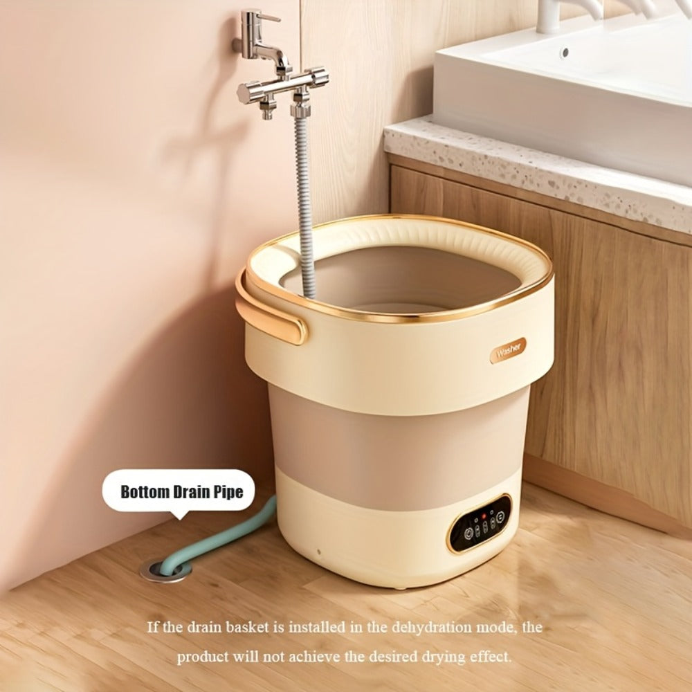 Portable Washing Machine Foldable Mini Washer Large Capacity for Underwear Socks Baby Clothes Apartment Dorm Travel Camping