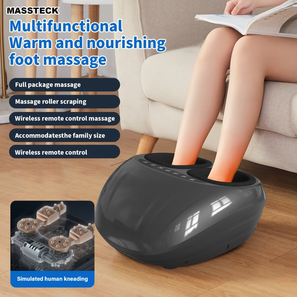 Shiatsu Foot Massager Machine with Heat ¨C Deep Kneading Electric Foot Massager for Plantar Fasciitis, Tired Muscles & Arch Pain Relief | Fits Men Up to Size 12 | Home & Office Use | Gift for Mom, Dad & Seniors